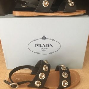 Prada Milano Sandals size 6.5 US.